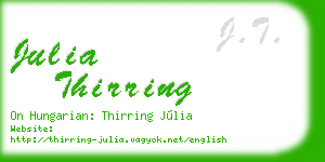 julia thirring business card